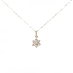 K18YG フラワー ダイヤモンド ネックレス 0.52CT