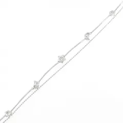 K18WG スター×ムーン ダイヤモンド ブレスレット 0.30CT