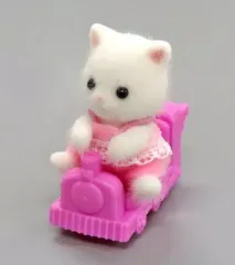 【中古】おもちゃ 赤ちゃん＆手押しぐるま(きしゃ)セット(ペルシャネコ) 「シルバニアファミリー」 森のお家くじ 景品