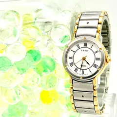 【美品/新品電池】SEIKO セイコー CREO クレオ レディース 腕時計 ローマン 2P21-0160 130217