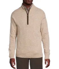 ダニエル クレミュ メンズ アウター ニット・セーター Cremieux Blue Labeluxury Cashmere QuarterZip Sweater Oatmeal Heather ヘザーのサムネイル