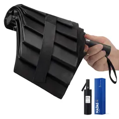 【2026新登場・形状記憶・超大サイズ・12本骨】 折りたたみ傘 3秒でたためる傘 ワンタッチ自動開閉 大きい メンズ傘 耐風・撥水・頑丈 晴雨兼用 UVカット 折り畳み傘 台風対応 豪雨対応 メンズ レディース 収納ポーチ付き (ブラック)