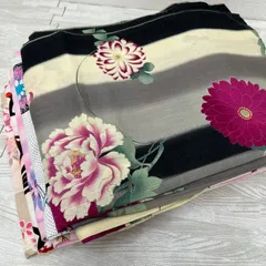 綿浴衣 5着 浴衣まとめ売り リメイク材料 m-1233