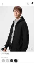 新品 UNIQLO U スウェット フルジップアップパーカ ブラック XS