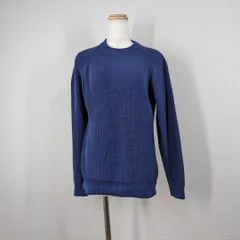 美品 ユナイテッドアローズ ウール100% 洗えるニット ブルー クルーネック セーター closet story 鮮やか青 ウォッシャブル 良好
