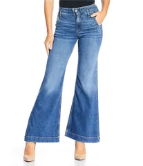 ヒューゴボス レディース ボトムス デニムパンツ シルク コットン デニム ジーンズ BOSS by Hugo Boss Rosalya Silk Cotton Blend Denim Flaredのサムネイル
