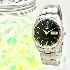 【稼働】SEIKO5 セイコー5  機械式 自動巻き メンズ 腕時計 シルバー デイデイト 5606-7300 416872 純正ベルト