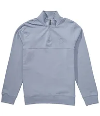 サイコバニー メンズ アウター ニット・セーター ニット Psycho Bunny Zeke 14 Mock Zip Long Sleeve Knit Pullover Zen Blue ブルーのサムネイル