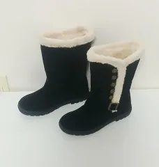 高クオリティー ブラック ファーブーツ //新品