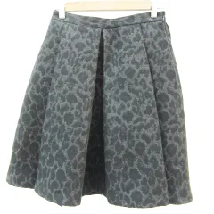 ボディードレッシング BODY DRESSING フレアスカート ひざ丈 レオパード柄 ヒョウ柄 36 S ブラック 黒 /YM22