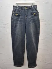 쎌LYNN デニム 起毛 デニム ズボン 30インチ