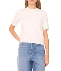 ワンステート レディース アウター ニット・セーター クルーネック セーター ニット 1 STATE Knit Crew Neck Short Sleeve Sweater Top New Ivory アイボリー