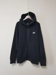 ユニセックス) NIKE ブラック 起毛 フードジップアップ L (1