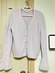 ライトパープル パール ジーン アンゴラ ニット