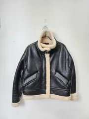 ZARA ザラ ブラック ムートン ジャケット