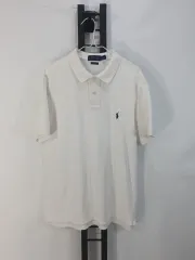 ポロ ラルフローレン 半袖 カラーTシャツ 新モデルタブ 白 スリムフィット L