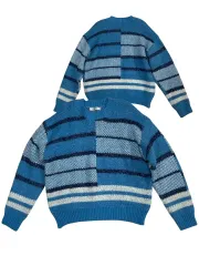 EGOIST バイカラー ストライプ ニット セーター F