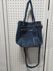 (000746)ハンドメイド デニム ショルダーバッグ トートバッグ クロスバッグ