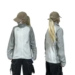 THE NORTH FACE ザノースフェイス 白 グレー フリース ボア ジャケット