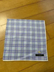 バーバリー チェック ハンカチ スカイブルー