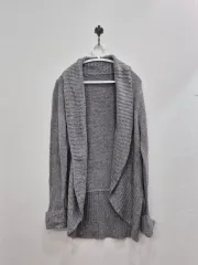 グレー オープンタイプ ロング カーディガン