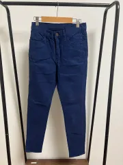 ネイビー コットン パンツ スラックス パンツ 5178