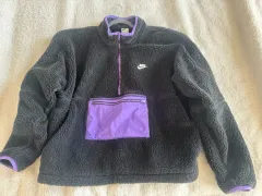 ナイキ ブラック パープル ポケット フリース アノラック XXL