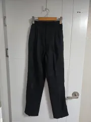 (日本ヴィンテージ) ブラック パンツ スーツ スラックス ハイウエスト L