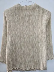 JAPAN MADE ヴィンテージ 森ガール 縮みフリル デザインテープ スリーブ