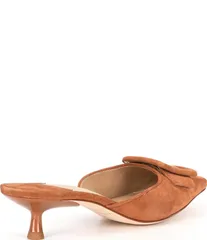 アントニオ メラーニ レディース シューズ ヒール スエード Antonio Melani Kendra Suede Buckle Ornament Mules Ibiza Nude