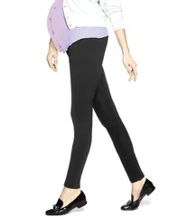 ヒュー レディース ボトムス カジュアルパンツ コットン レギンス マタニティ HUE Maternity Cotton Leggings Black ブラック