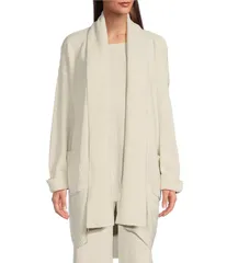 ナトリ レディース アウター ニット・セーター カーディガン N Natori Chenille Open Front Lounge Cardigan Opal