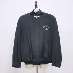 ナイスクラップ 麻混 ブラック ショートジャケット