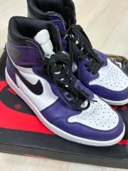 ナイキ エアジョーダン1 レトロ ハイ OG コートパープル 280