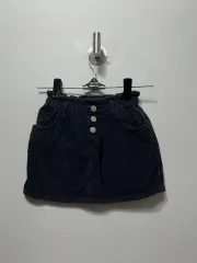 コーデュロイ ミニ スカート ブラック 2/3t