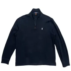 POLO RALPH LAUREN ハーフジップ スウェット ブラック M
