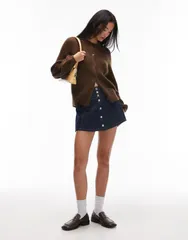 エイソス レディース アウター カーディガン ニット ASOS DESIGN knit raglan cardigan Brown ブラウンのサムネイル