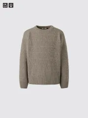 新品 UNIQLO U ラムウール クルーネック セーター カーキ XXL