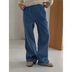 (当日) 8759 コーデュロイパンツ - マスタードS ライトブルーS