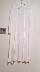 ルーズフィット ロング カーディガン 白