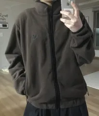 アディダス ブラウン フリース ジャケット ヴィンテージ 必須アイテム