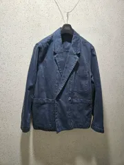 ZARA ウォッシュド ダブル ブレーザー ブルー ジャケット 0706 927