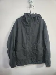 UNIQLO フード ブラック ウィンドブレーカー アウター