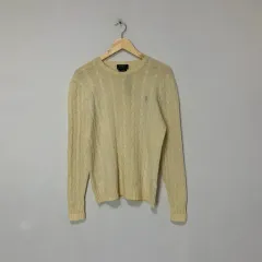 ポロラルフローレン ヴィンテージ アイボリー ケーブル編み ケーブル ニット セーター レディース