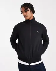 フレッドペリー メンズ アウター ジャケット・ブルゾン ジャケット Fred Perry thumbhole track jacket Black ブラック