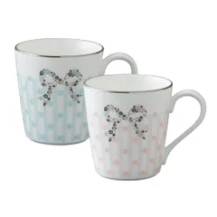 新品 NARUMI(ナルミ) ペアマグカップ フェリシータ! 290cc ピンク ブルー 小花 花柄 2柄セット かわいい おしゃれ 結婚祝い プレゼント 電子レンジ温め対応 日本製 ギフト箱入り 97313-21799