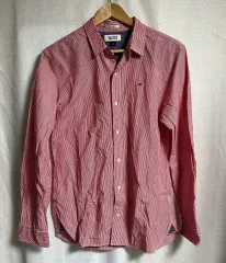 新品 ユニセックス Tommy Hilfiger トミーヒルフィガー ストライプ シャツ シャツ M