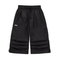 ハグユアースキン ファーカリング バミューダ パンツ ブラック