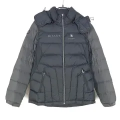 ミレー レディース バイカラー フード取り外し ダックダウン ダウンジャケット ブラック (HU42497)