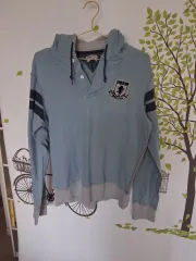 Hilfiger Denim フードTシャツ スカイブルー